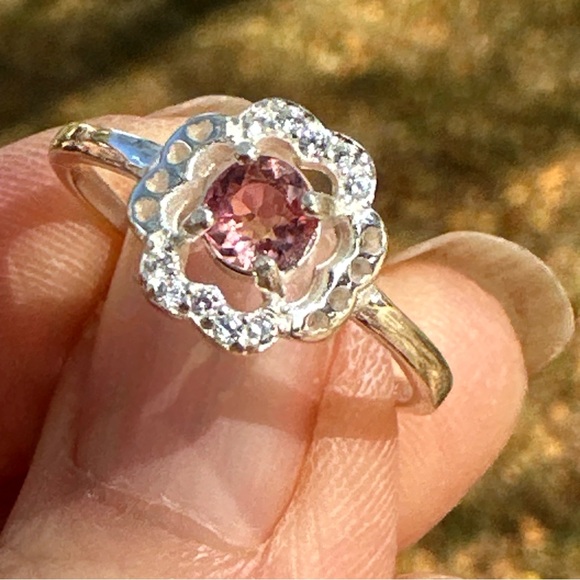 Natural Tourmaline 11.1 Carat AAA pink tourmaline crystal ring - Picture 8 of 17